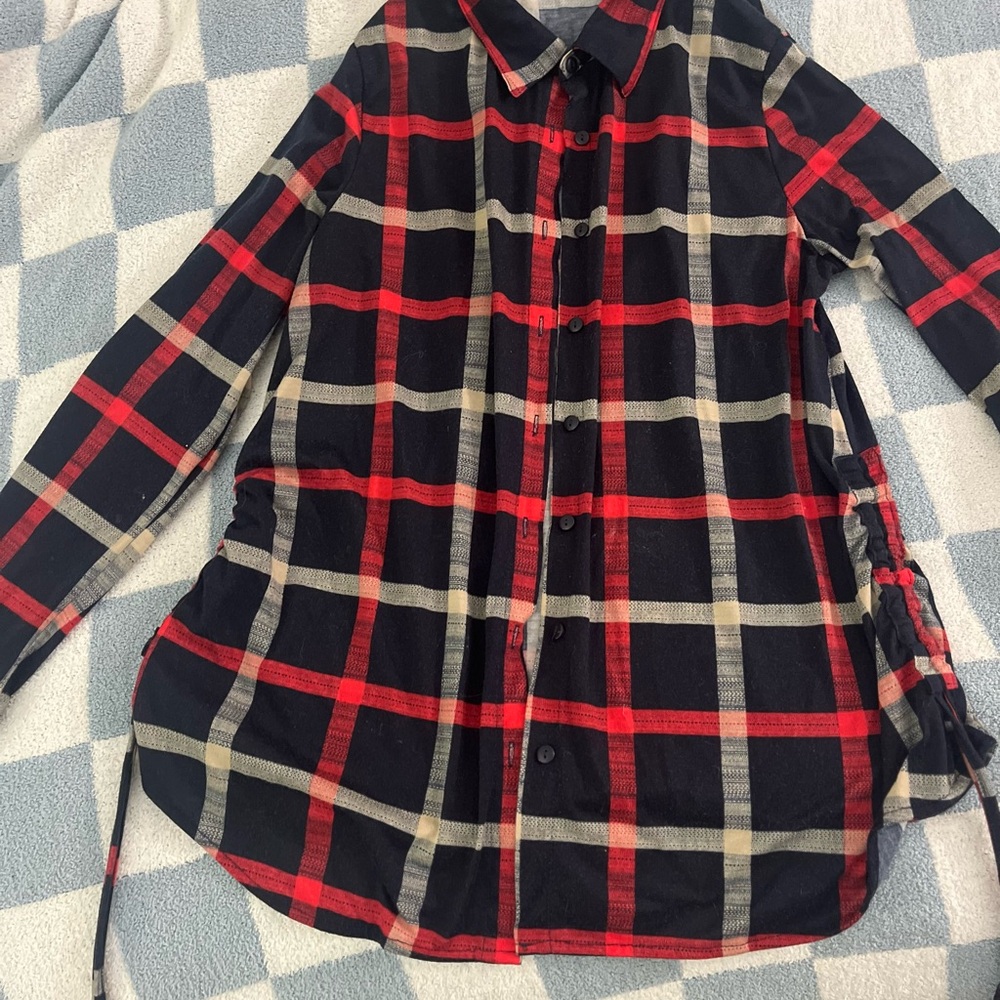 Plaid Women’s Shirt - Red and Black button down